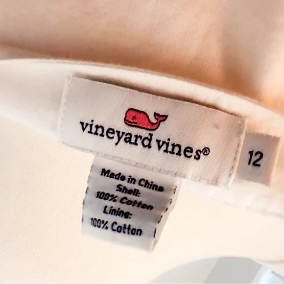 Vineyard Vines White Cotton Linen Eyelet Cut-Out Halter Tank Top | sz 12 - Picture 6 of 6
